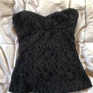Urban Outfitters Black Lace Tube Top